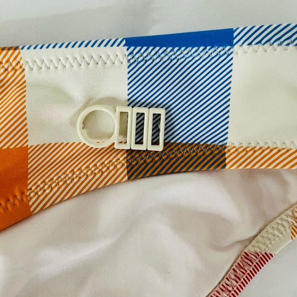 SOLID & STRIPED The Elle Bikini Bottom Tropical Gingham Swimsuit NWT - Picture 4 of 8